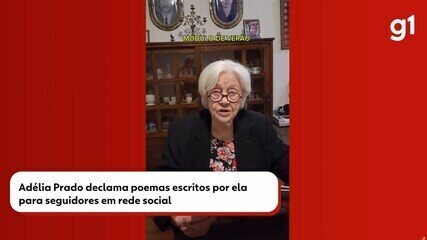 VÍDEO: Vencedora dos prêmios Camões e Machado de Assis, aos 88 anos escritora Adélia Prado encanta seguidores ao declamar poemas nas redes sociais